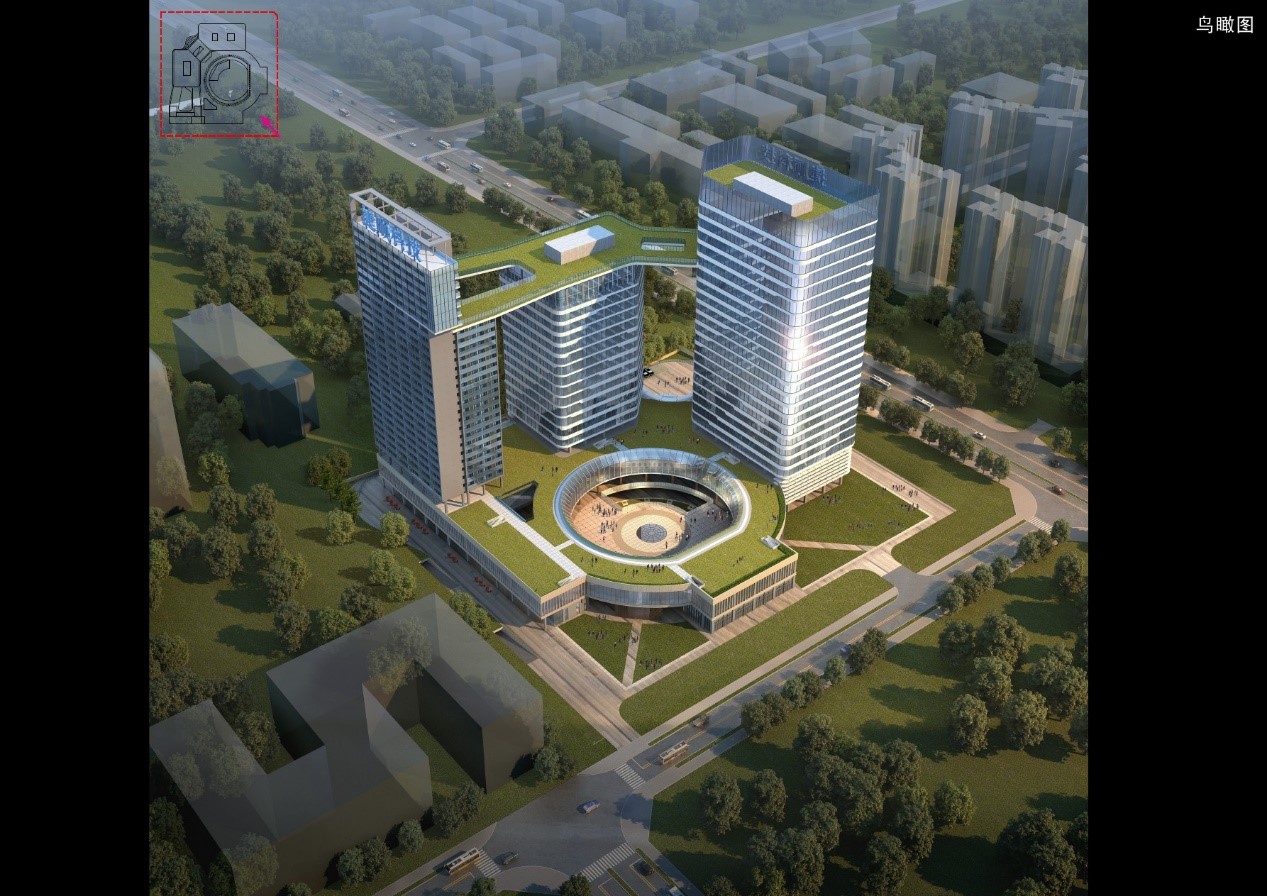 捷順科技中心項目鳥(niǎo)瞰效果圖